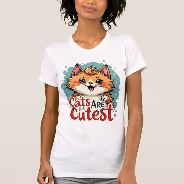 Camiseta Atitude de gato no estilo (Frente)