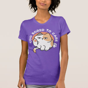 Camiseta Atitude de Gato Preguiçoso – Muito Entediado para 