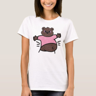 Camiseta Atitude do Urso Chubby - Mulheres Engraçadas