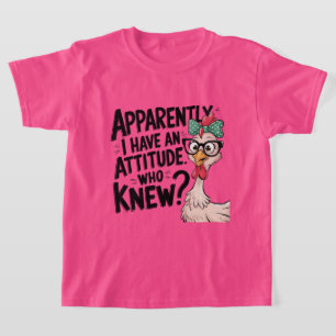 Camiseta Atitude engraçada das meninas com a arte
