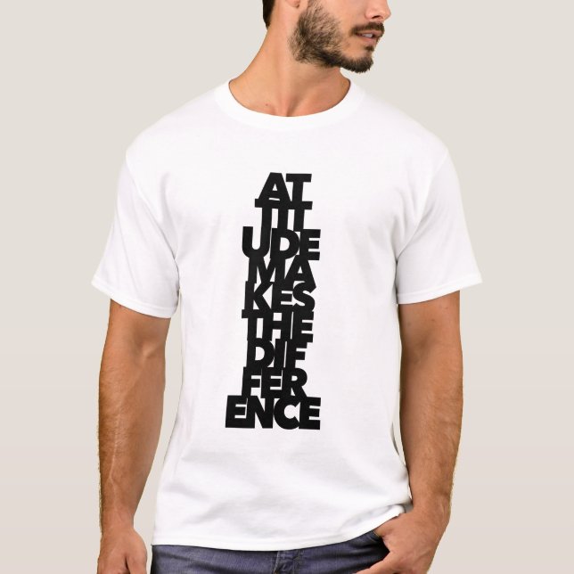 Camiseta Atitude Faz a Diferença mudança de paradigma mente (Frente)