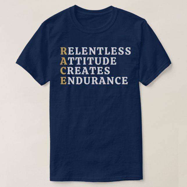 Camiseta Atitude implacável Cria resistência (Frente do Design)