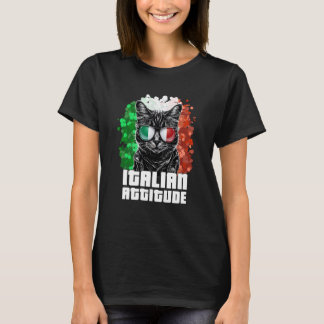 Camiseta Atitude Italiana Cat Sunvidles Itália Flag Italia