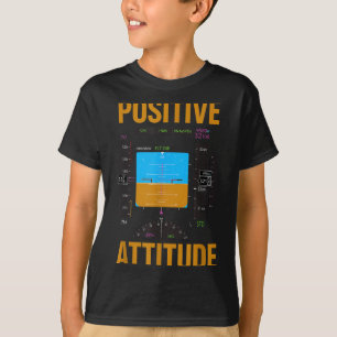Camiseta Atitude positiva piloto engraçado instrumento de a