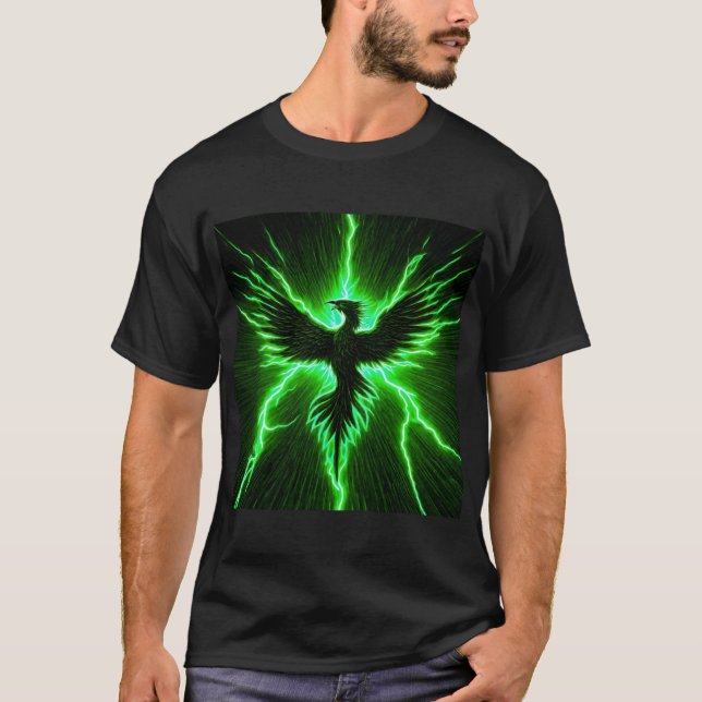 Camiseta Ativa Phoenix Relâmpago Verde (Frente)