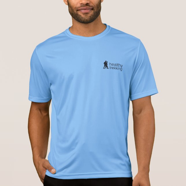 Camiseta Ativação do logotipo preto de trekking saudável (Frente)