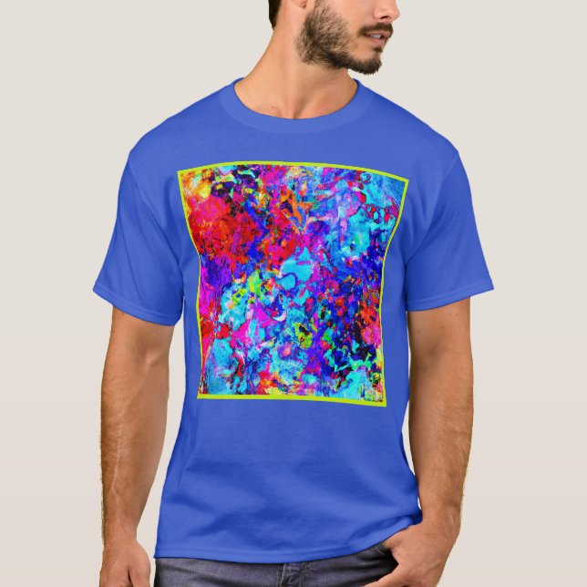 Camiseta Ativando Esquemas de Cores do Padrão de Abstrato (Frente)