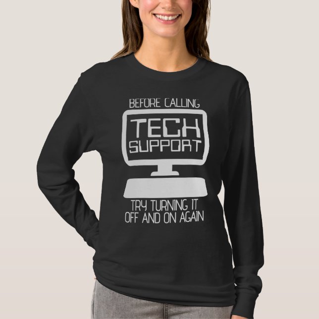 Camiseta Ativar e Desligar Novamente Programadores de Supor (Frente)