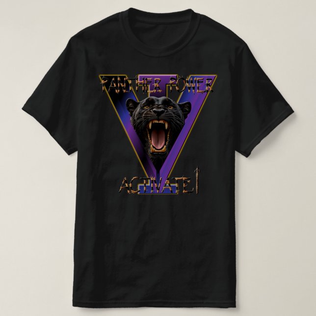 Camiseta Ativar Poder da Pantera (Frente do Design)