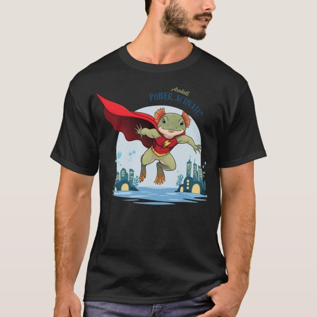 Camiseta Ativar Poder do Axolote Kawaii (Frente)