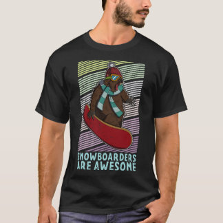 Camiseta Atividade Competitiva do Snowboard Skiing Snowboar