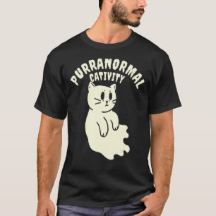 Camiseta Atividade Paranormal Gato Preto Para o Halloween