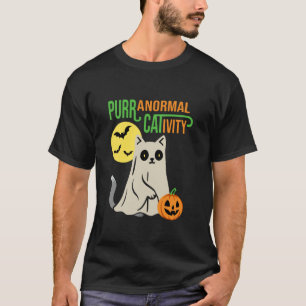 Camiseta Atividade paranormal-gatos Gato engraçado em Fanta
