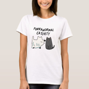 Camiseta Atividade Puranormal Engraçada Pun de Halloween de