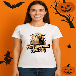 Camiseta Atividade Puranormal Fantasma Retro Ghost Preto