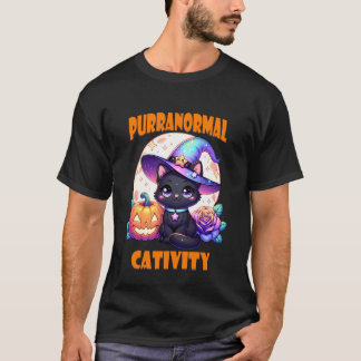 Camiseta Atividade Purranormal de Halloween Gatinho Gata Br