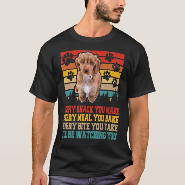 Camiseta Atividades Cachorros Cockapoo Correspondendo ao Ca (Frente)