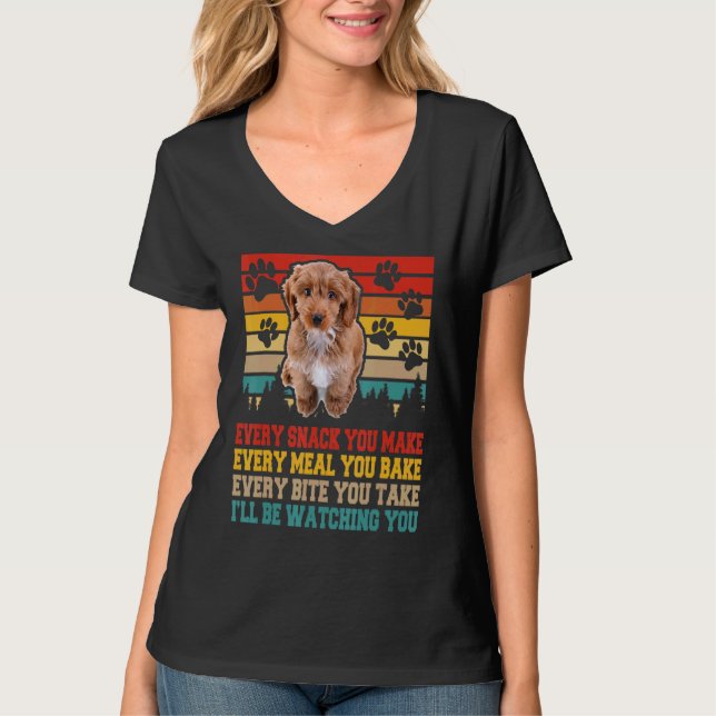 Camiseta Atividades Cachorros Cockapoo Correspondendo ao Ca (Frente)