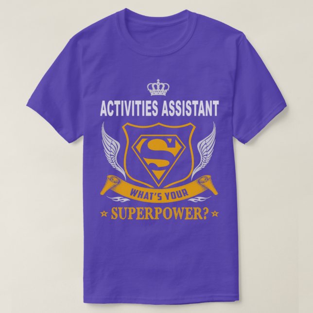 CAMISETA ATIVIDADES DE ASSISTENTE SUPER-POWER-WING (Frente do Design)