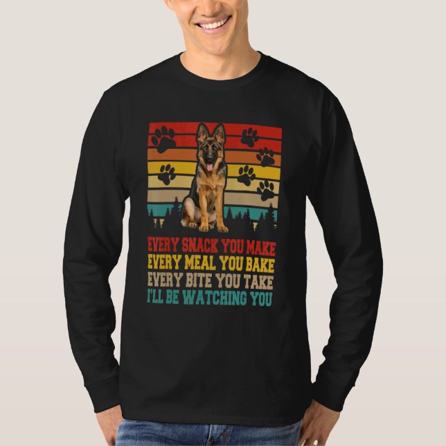 Camiseta Atividades de Cachorro german shepherd Corresponde (Frente)