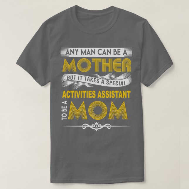 CAMISETA ATIVIDADES MÃE ASSISTENTE (Frente do Design)