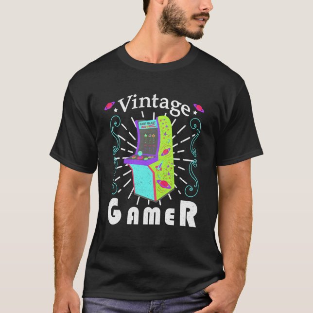 Camiseta Atividades Mais Antigas Divertidas Arcade Retroati (Frente)