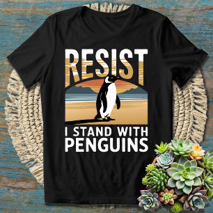 Camiseta Ativismo de Pinguim Resiste Divertido