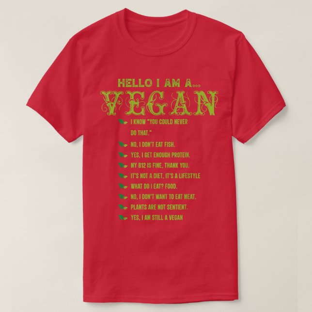 Camiseta Ativismo Vegan Funny Pro Vegan Checklist (Frente do Design)