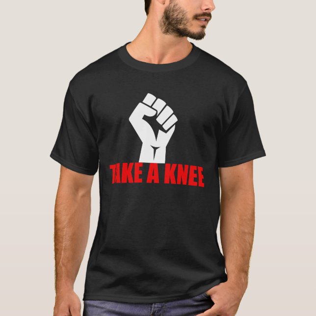 Camiseta Ativista político joelho por vidas negras (Frente)