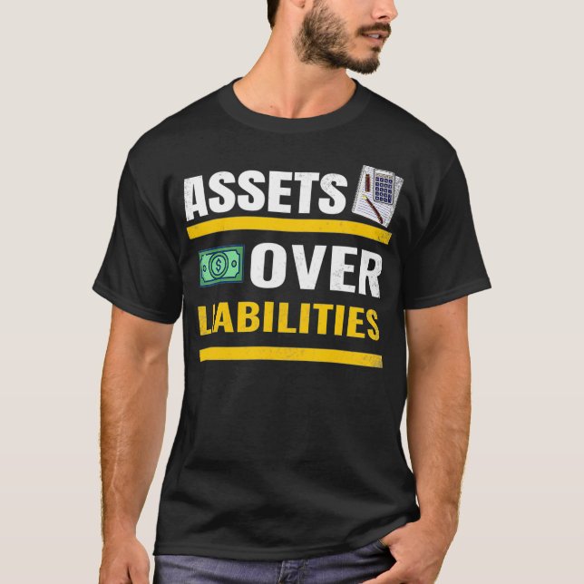 Camiseta Ativos Sobre Passivos Contabilista CPA  (Frente)