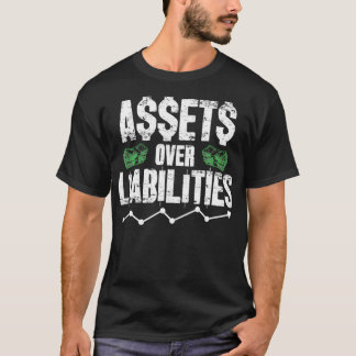 Camiseta Ativos Sobre Passivos Contabilística Funny Dif Acc