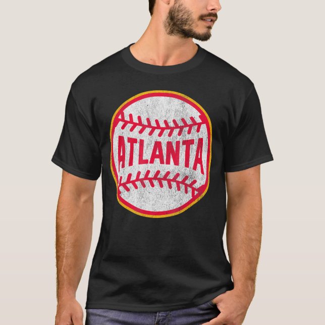 Camiseta Atlanta Baseball Throwback (Frente)