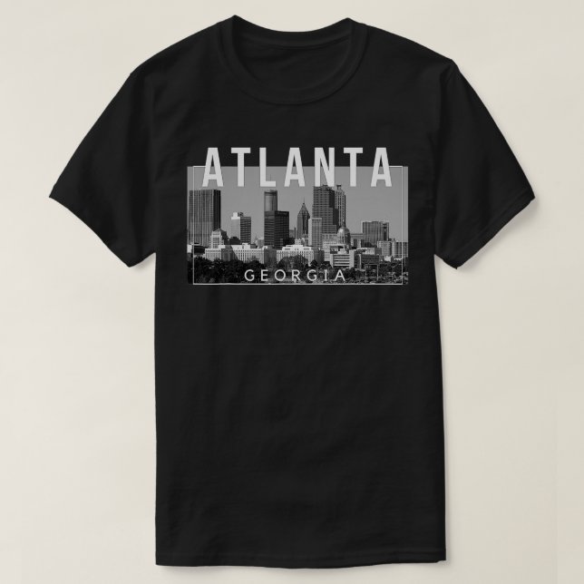 Camiseta Atlanta Georgia ATL The A Gate City Skyline (Frente do Design)