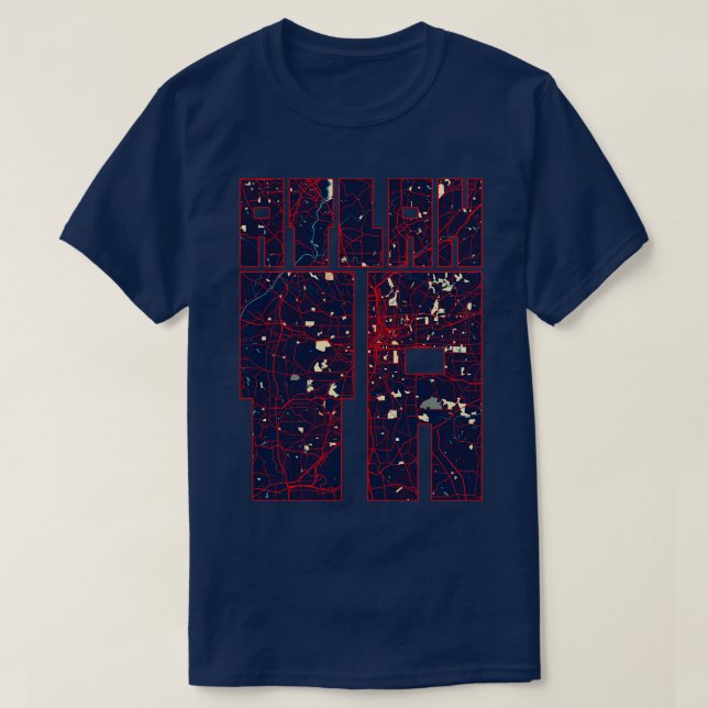 Camiseta Atlanta Georgia City Map Typografia Hope TShir (Frente do Design)