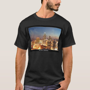 Camiseta Atlanta, Geórgia na noite - skyline bonita