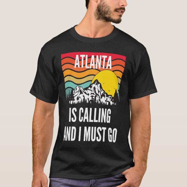Camiseta Atlanta Is Calling And I Must Go, Wavy Sunset Desi (Frente)