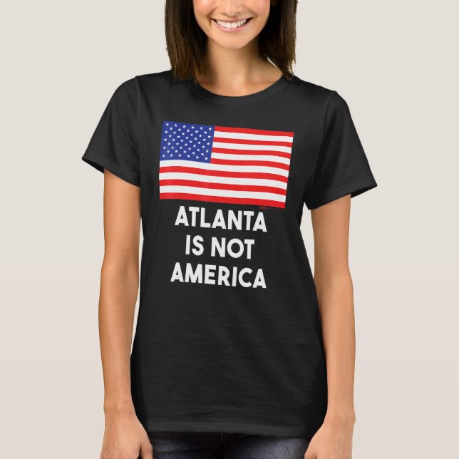 Camiseta Atlanta Não É A América Do Norte 4 De Julho (Frente)