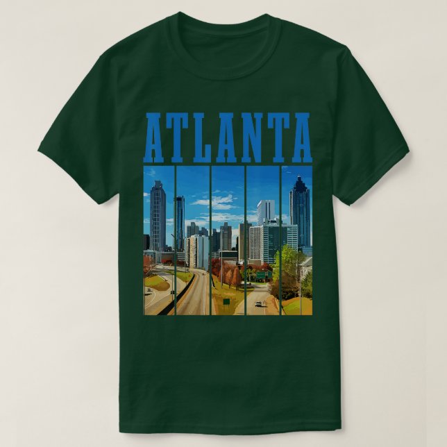 Camiseta Atlanta Skyline ATL Georgia Vintage Pride  (Frente do Design)