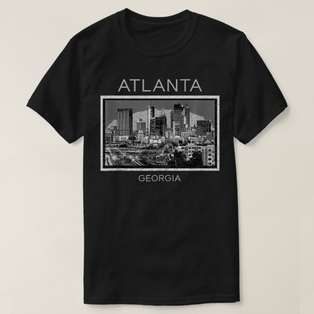Camiseta Atlanta Skyline Georgia Peach State Family Vacati (Frente do Design)
