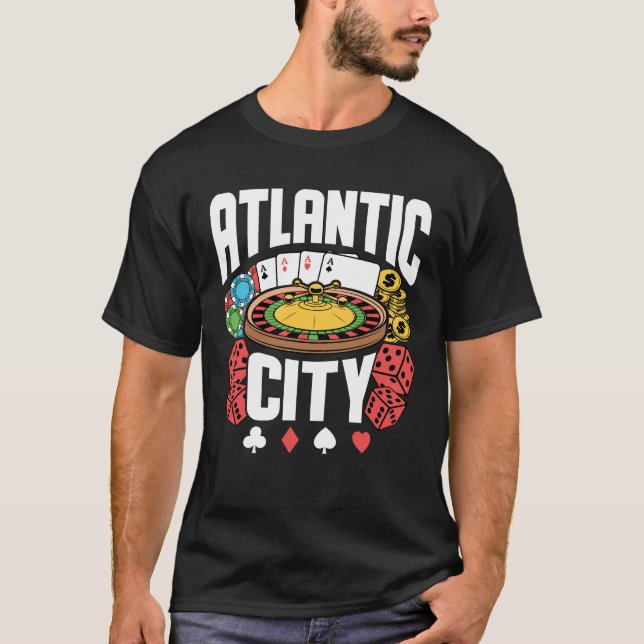Camiseta Atlantic City Casino de Nova Jersey Gambling (Frente)