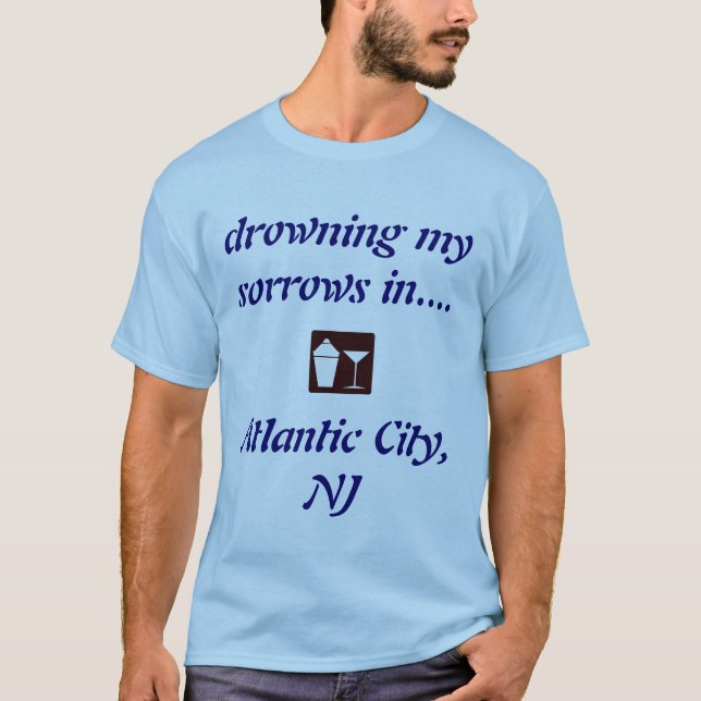 Camiseta Atlantic City, NJ BEBENDO SHIRT! (A.C. Boardwalk) (Frente)