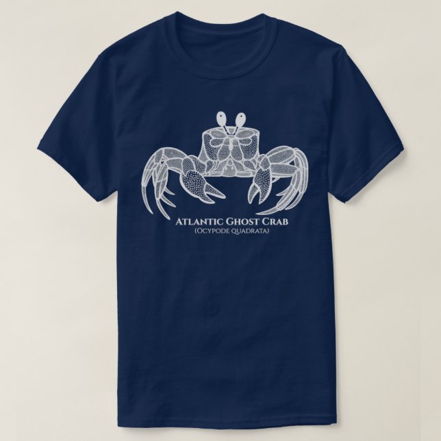 Camiseta Atlantic Ghost Crab with Names animal design on bl (Frente do Design)