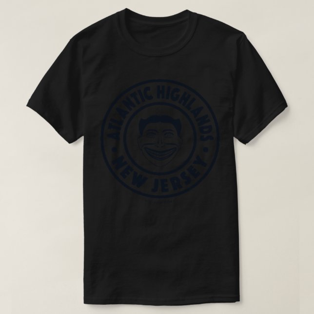 Camiseta Atlantic Highlands New Jersey Circle Blue (Frente do Design)