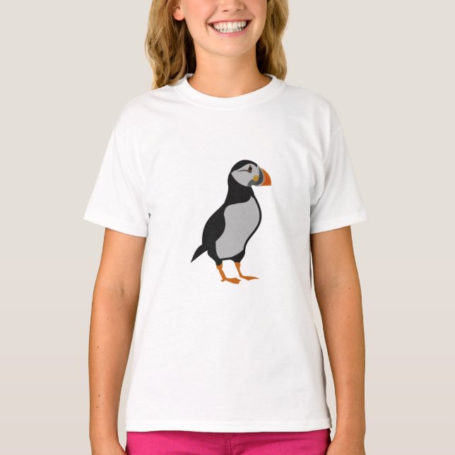 Camiseta Atlantic Puffin em Pé (Frente)