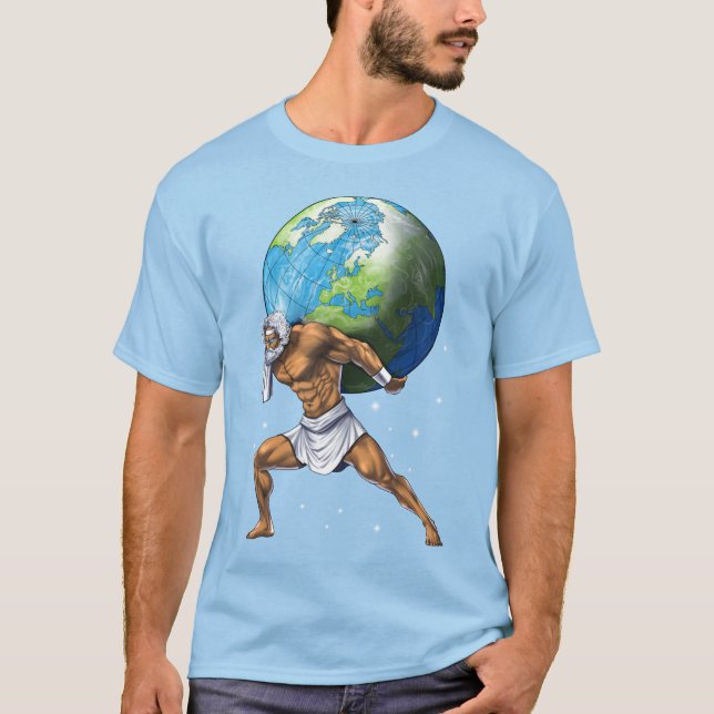 Camiseta Atlas de Deus da mitologia grega (Frente)