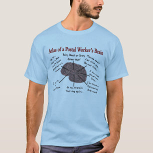 Camiseta Atlas de um cérebro de trabalhador postal