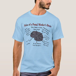 Camiseta Atlas de um cérebro de trabalhador postal