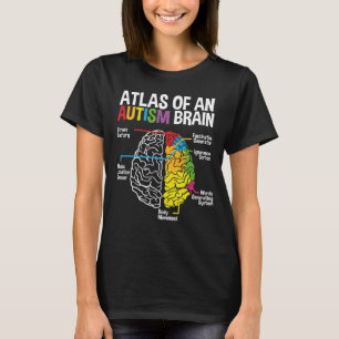 Camiseta Atlas de um Quebra-cabeça de fita do Mês do Cérebr