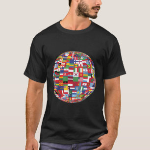 Camiseta Atlas do Mapa Mundial de Sinalizadores