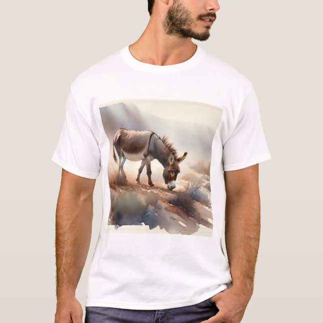 Camiseta Atlas Donkey AREF409 - Watercolor (Frente)